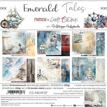 Набор бумаги 20х20 см "Emerald tales", 24 листа (CraftO'clock)
