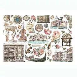 Набор вырубок "Venice City of Art", 39 шт (Stamperia)