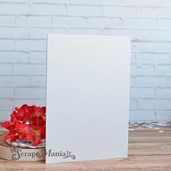 Заготовка для открытки 10х15 см из дизайнерской бумаги Sirio Pearl Merida White