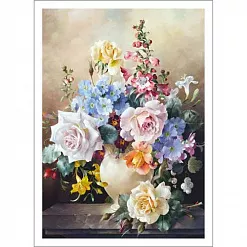 Тканевая карточка мини "Букетик. Самой дорогой" (ScrapMania)
