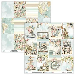 Бумага 30х30 см "Bon Voyage 06. Карточки" (Mintay)