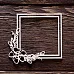 Украшение из чипборда "Квадратная рамка с цветочком" (ArtLines)
