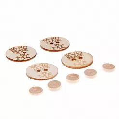 Набор деревянных пуговиц "Хэнд мейд" (АртУзор) Набор деревянных пуговиц "Хэнд мейд" (АртУзор)