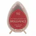 Подушечка чернильная пигментная "капля" Brilliance, размер 32х50мм, цвет перламутровый маковый