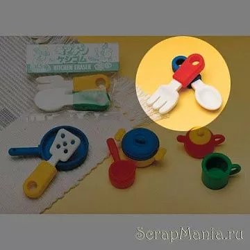 Ластик "Ложка и вилка" (Iwako)