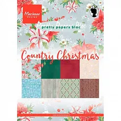 Набор бумаги 15х21 см "Country Xmas. Рождество в деревне", 32 листа (Marianne design)