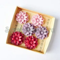 Набор украшений "Георгины", розовые (Kodomo no kao) Набор украшений "Георгины", розовые (Kodomo no kao)