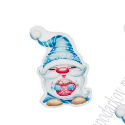 Акриловое украшение "Гномик голубой", 3,6х2,7 см