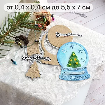 Нож "Сказка на Новый Год. Снежный шар с елочкой", 5,5х7 см (ScrapMania) Нож "Сказка на Новый Год. Снежный шар с елочкой", 5,5х7 см (ScrapMania)
