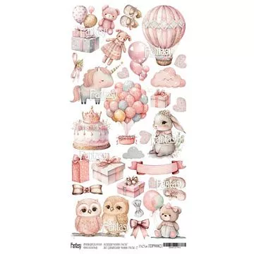 Бумага 13х28 см "Мамино счастье. Лист для вырезания 12" (Fantasy)