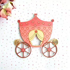 Украшение из чипборда "Карета цветная" (АртМаркет)