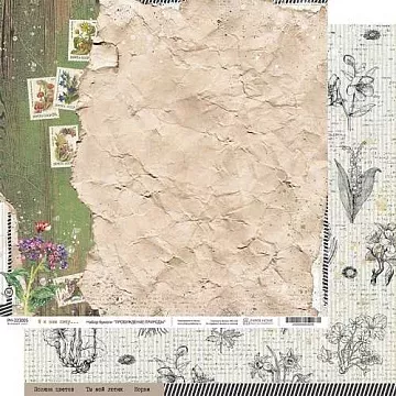 Бумага 30х30 см "Пробуждение природы. Я к вам пишу" (PaperHome)