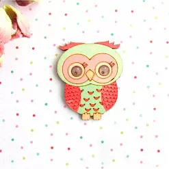 Украшение из чипборда "Совушка цветная 2" (АртМаркет)