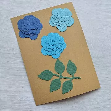 Набор вырубок "Пышный цветок", цвет голубой