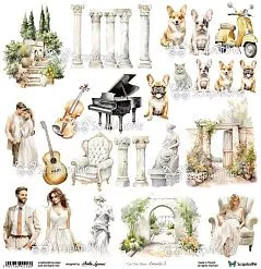 Бумага 30х30 см "Sunny Blooms. Elements 3" (ScrapAndMe)