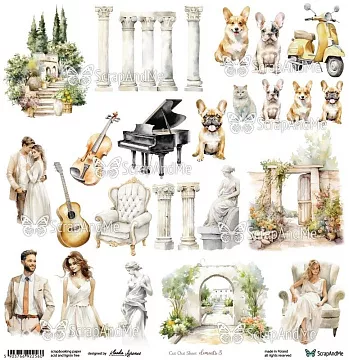 Бумага 30х30 см "Sunny Blooms. Elements 3" (ScrapAndMe)