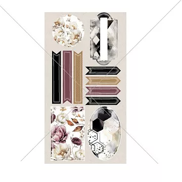 Бумага 18х11 см "Осенняя акварель. Бирочки" (ScrapbookDesigns)