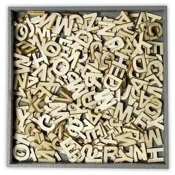 Набор деревянных украшений в коробочке "Английский алфавит" (Knorr Prandell)