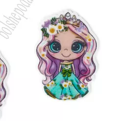 Акриловое украшение "Девочка", 3,5х2,5 см, 1 шт