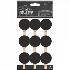 Набор деревянных украшений "Мелом. Прищепки круги" (DoCrafts)