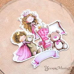 Набор высечек из бумаги "Маленькая королева", 31 шт (ScrapMania)