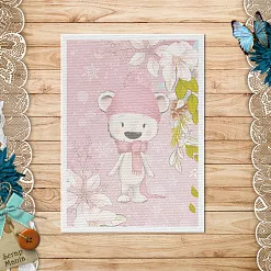 Тканевая карточка "Новогодняя Ванилька. Медвежуля Ванилька" (ScrapMania)