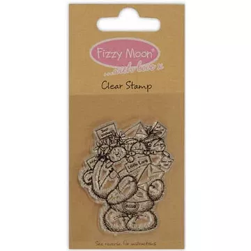 Штамп "Мишка поздравляет" (Fizzy Moon)