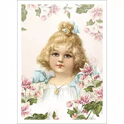 Тканевая карточка мини "Детские нежности. Кудряшка" (ScrapMania)