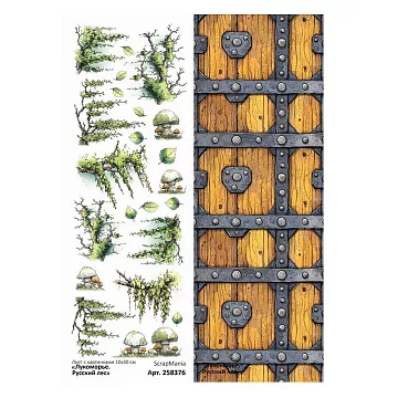 Лист с картинками 10х30 см "Лукоморье. Русский лес" (ScrapMania)
