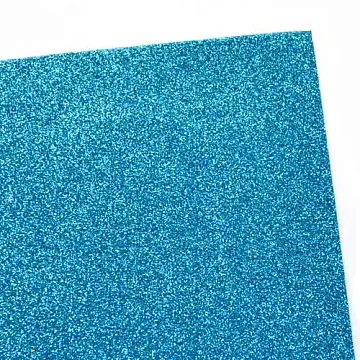 Лист фоамирана с глиттером 20х30 см "Темно-голубой", 2 мм