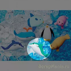 Ластик "Зеленый дельфин" (Iwako)