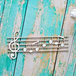 Украшение из чипборда "Ноты" (ScrapКрым)