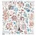 Бумага 30х30 см "Summer time. Для вырезания. Цветы и детали" (Margaret)