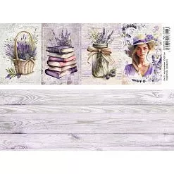 Лист с картинками 10х30 см "Карточки. Прованс" (ScrapMania)