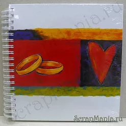 Альбом "Свадебный" с белыми страницами и калькой (Aufles)