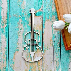Украшение из чипборда "Скрипка" (ScrapКрым)