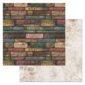 Бумага "Старый архив. Дощечки" (ScrapMania)