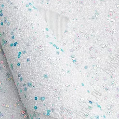 Отрез экокожи А4 "Блестки и пайетки. Белый 2"