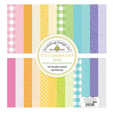 Набор бумаги 30х30 см "Spring. Фоновый", 12 листов (Doodlebug)