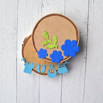 Набор вырубок "Детская растяжка", цвет голубой (ScrapMania)