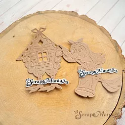 Нож "Русские сказки. Баба Яга и избушка", 8х8,5 см (ScrapMania) Нож "Русские сказки. Баба Яга и избушка", 8х8,5 см (ScrapMania)