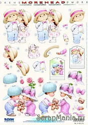 Аппликация бумажная вырубная "Парочки", А4