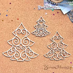 Шейкер "Фономикс. Новогодний. Ажурная елка маленькая", 7,2х7,7 см (ScrapMania)