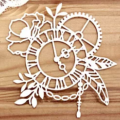 Украшение из чипборда "Орнамент с шестеренками и перьями" (Просто небо)