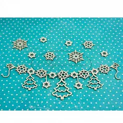 Набор украшений из чипборда "Новогодняя подвеска" (Рукоделушка) Набор украшений из чипборда "Новогодняя подвеска" (Рукоделушка)