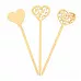 Набор деревянных украшений на шпажках "Сердца" (Россия)