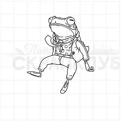 Штамп "Танцующая лягушка 3", 3,6х5,8 см (Скрапклуб) Штамп "Танцующая лягушка 3", 3,6х5,8 см (Скрапклуб)