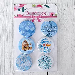 Набор фишек "Чудесная зима. Снежная" (ScrapMania)