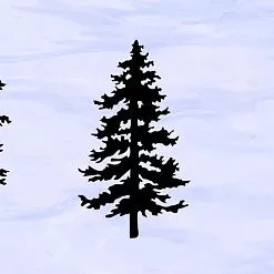 Штамп "Дерево Ель пушистая. Большая", 3,5х6 см (Креатив)