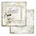 УЦЕНКА Бумага 30х30 см "Romantic collection. Journal. Letter and clock" (Stamperia)